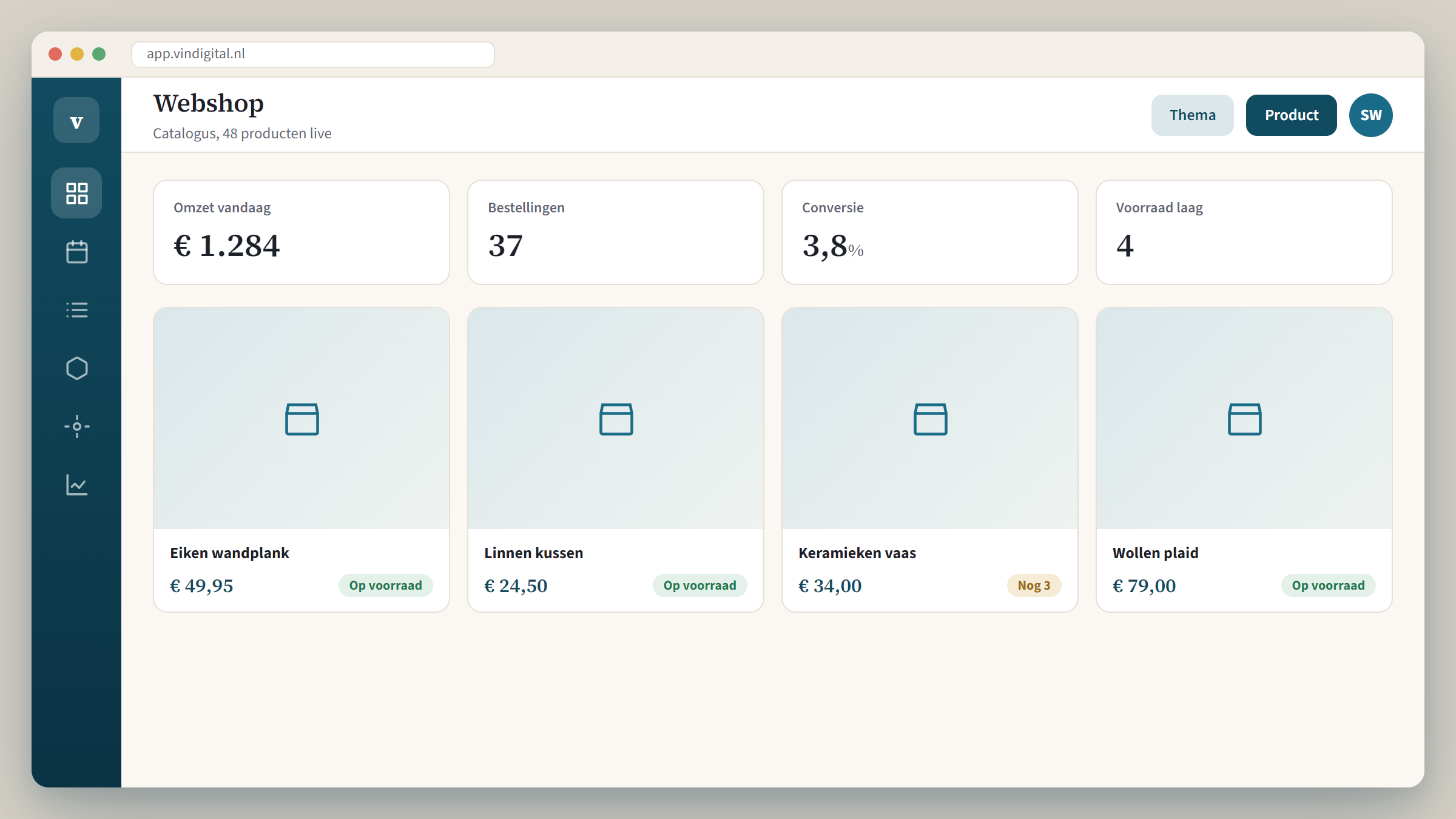 Sterke productpresentatie in moderne webshop